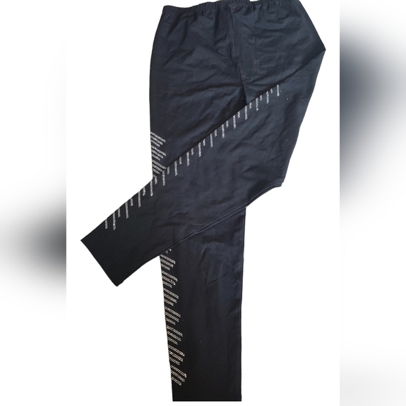 SOLID Black Rhinestone Embellished Full Length Leggings Size Small NWT - Picture 5 of 5
